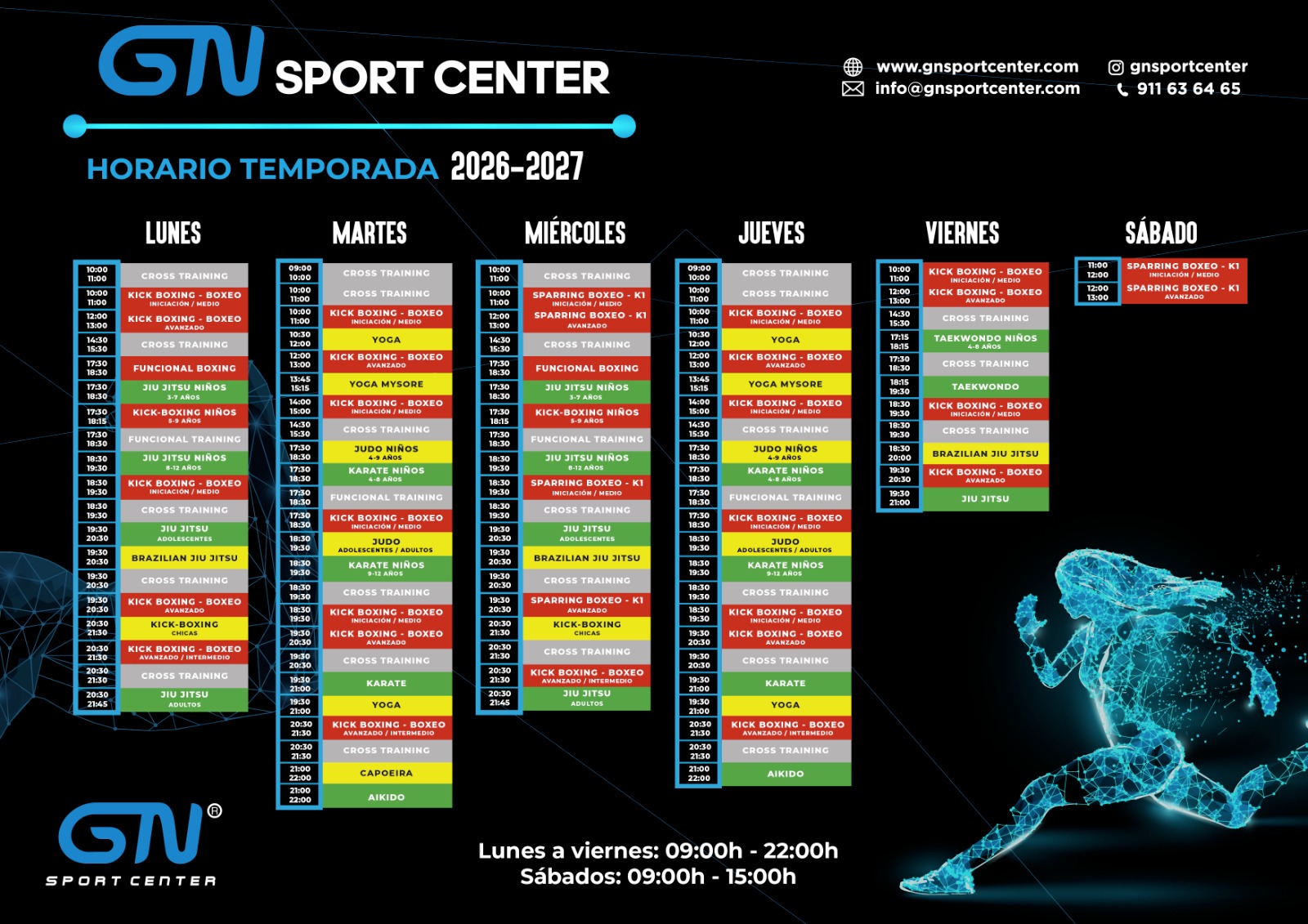HORARIO GN SPORT CENTER