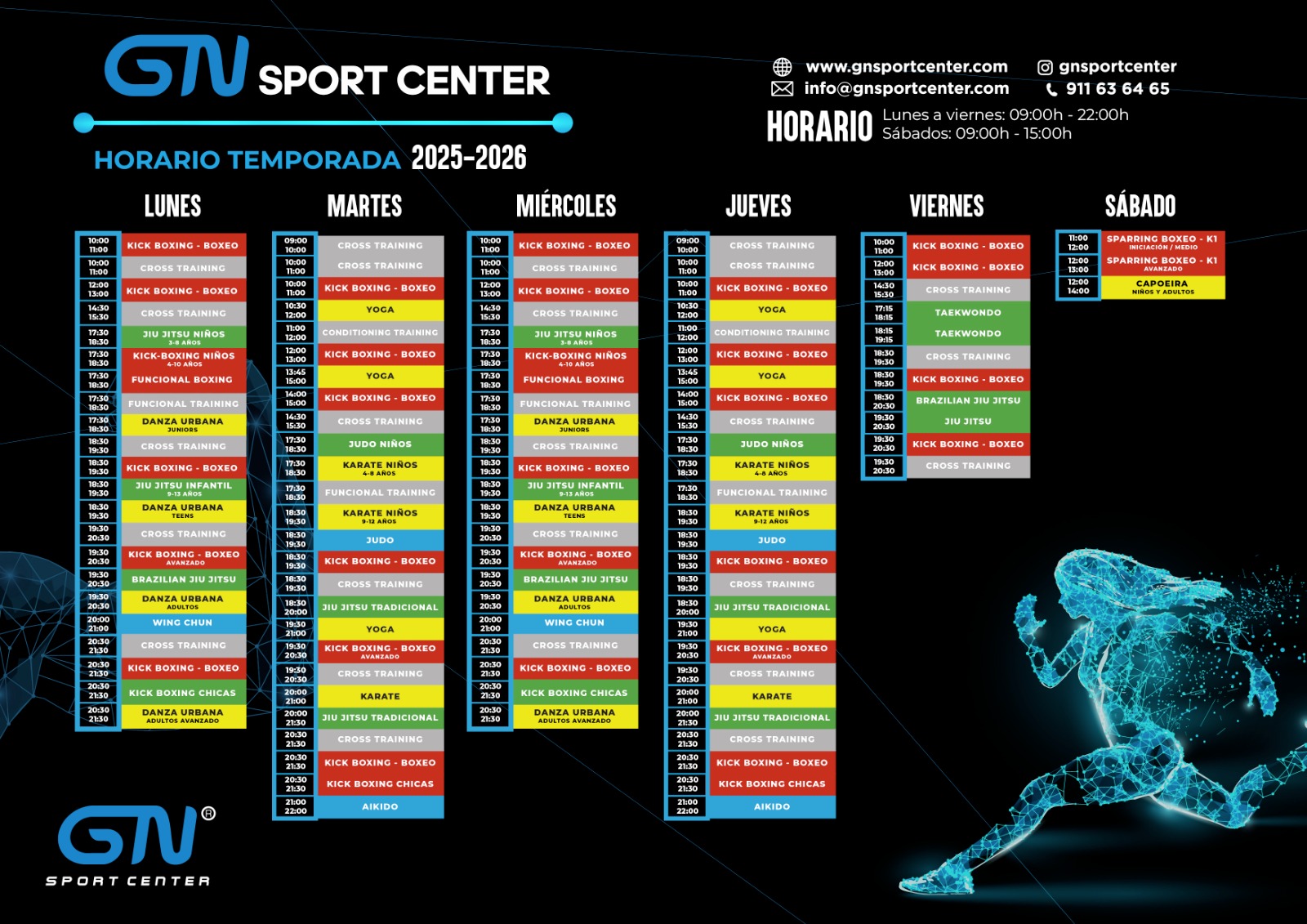 HORARIO GN SPORT CENTER